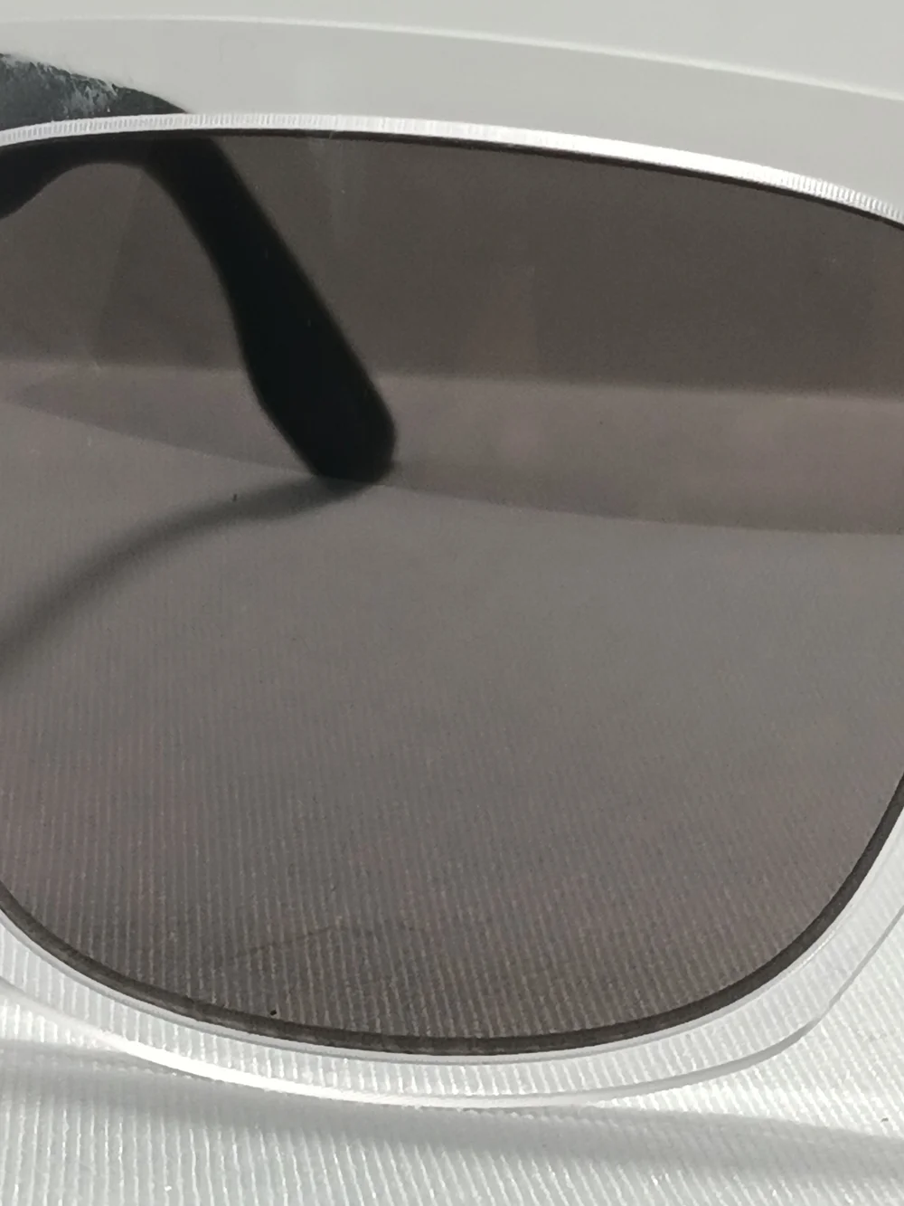 McQ by Alexander McQueen Sunglasses Translucent Black Frames Minimalist Preppy